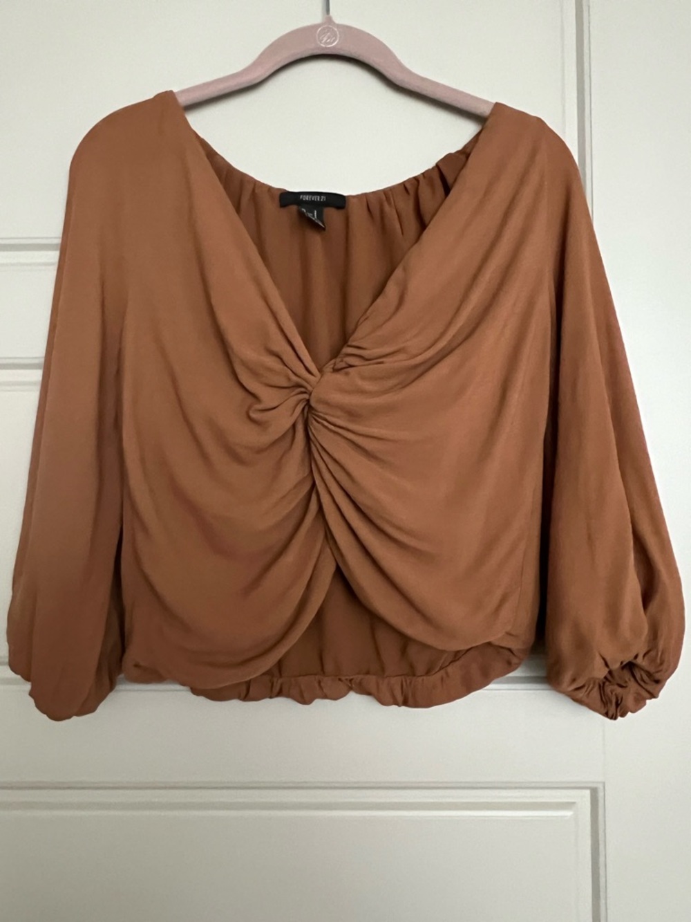 Twist Front Top - Brown